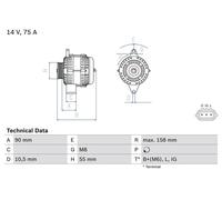 BOSCH 0 986 082 830 Alternator