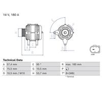 Bosch 0986084660 Alternator (8466)