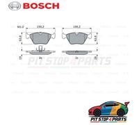 Bosch 0986424767 Brake Pad Set Fits BMW X3 2004-2007