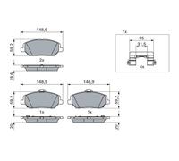 Bosch Brake Pad Set 0 986 424 862 – Front Axle, ECE-R90, Copper-Free, 4 pcs