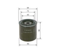 BOSCH 0986452024 Oil Filter 93mm Outer Diameter Spin-On Fits LTI Nissan