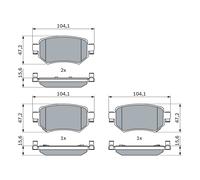 Bosch 0986460010 Brake Pad Set (BP2629)