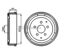 Bosch 0986477033 Brake Drum