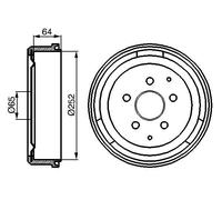 BOSCH 0 986 477 033 Brake drum