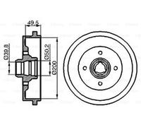 BOSCH 0 986 477 041 Brake drum