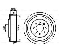 BOSCH 0 986 477 067 Brake drum