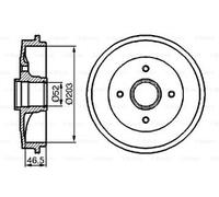 Bosch 0986477124 Brake Drum