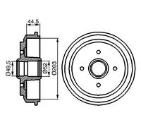 BOSCH 0 986 477 149 Brake drum