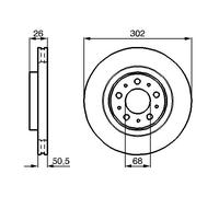 2x Brake Discs Pair Vented Front 302mm 0986478454 Bosch Set 272276 BD385 Quality