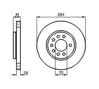 BOSCH 0986478717 Brake Disc Front 284mm Outer Diameter Fits Opel Saab Vauxhall