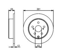 Bosch 0986479419 Brake Disc (BD1257)