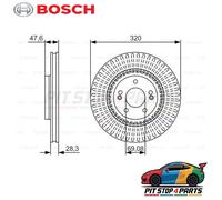 Bosch 0986479A21 Brake Disc Single Durable Fits Kia Soul 2014-2018
