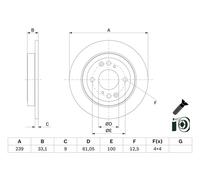 BOSCH 0 986 479 E95 Brake disc
