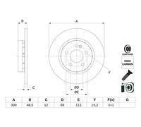 Bosch 0986479H49 Brake Disc (BD3001)