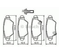 BOSCH 0 986 494 014 Brake pad set