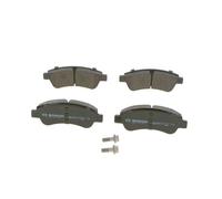 Bosch BP318 - Brake Pads Car Front Axle - Bosch Quality - Reduced Noise and Dust - ECE-R90 Certified - Copper-Free - 1 Set of 4 Pads - With Accessories