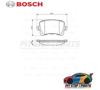 Bosch 0986494344 Brake Pads Set Low-Metallic Fits VW Golf 2004-2009