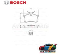 Bosch 0986494399 Brake Pads Set Low-Metallic Fits Audi A4 1994-2000