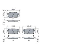 Brake Pads Set Front 0986494979 Bosch 581012MA00 581012TA61 581012TA20 BP1927