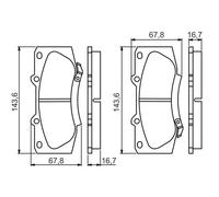BOSCH 0 986 495 352 Brake pad set