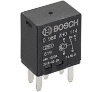 Bosch 0986AH0114 Mini Relay 24V 10A, IP5K4, Operating Temperature from -40 Degree to 85 Degree C, 5 Pin Relay without Holder