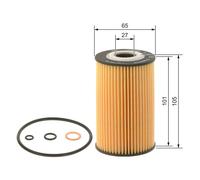 Bosch P9108 Car Oil Filter - Separates Soot and Metal Particles from Engine Oil - Provides Reliable Engine Lubrication