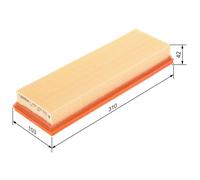 Bosch S3531 Car Air Filter - Separates Particles from the Air Intake - Moisture-resistant plus High Tensile Strength