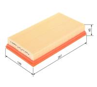 Bosch S3686 Car Air Filter - Separates Particles from the Air Intake - Moisture-resistant plus High Tensile Strength