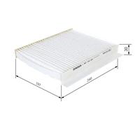 Pollen / Cabin Filter fits HONDA CIVIC FN2 TypeR 2.0 07 to 11 K20Z4 Bosch New
