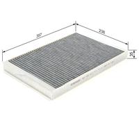 Cabin filter Activated Carbon Filter 1 987 432 513 BOSCH for MERCEDES-BENZ VW