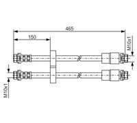 BOSCH 1 987 476 125 Brake hose