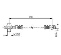 BOSCH 1 987 476 308 Brake hose