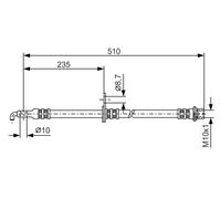 BOSCH 1 987 476 355 Brake Hose for CITRO?N,PEUGEOT,TOYOTA