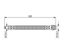 BOSCH 1 987 476 841 Brake Hose for MERCEDES-BENZ,MERCEDES-BENZ (BBDC)