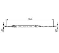 BOSCH 1 987 477 993 Cable, parking brake for CITRO?N