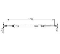 BOSCH 1 987 482 315 Cable, parking brake for CITRO?N,DS
