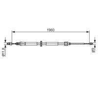 BOSCH 1 987 482 432 Cable, parking brake for RENAULT