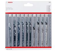 Bosch 10-Piece Jigsaw Blades Set (for Wood, Professional accessories for Jigsaws with T-Shank)