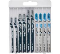 Bosch Professional 10-Piece Jigsaw Blade Set Basic for Wood and Metal (for Wood and Metal, Jigsaw Accessory)