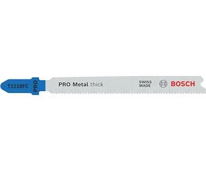 Bosch 100 x PRO Metal Thick T121BFC Jigsaw Blades (for Sheet Steel, Length 92 mm, Professional Accessories Jigsaw)