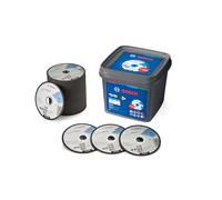 Bosch 100 x Standard Cutting Disc for Metal Steel Sheet Diameter 115 mm Straight Cut M14 Professional Accessories Angle Grinder