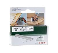 Bosch 1000x Fine Wire Staples Type 53 (Textiles, Carpet, Acoustic panels, Lawn carpet, 11.4 x 0.74 x 14 mm, Accessories Tacker, Staple Gun)