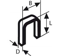 Bosch 1000x Narrow Crown Staples Type 55 (Textiles, Carpet, Acoustic panels, Lawn carpet, 6 x 1.08 x 28 mm, Accessories Tacker, Staple Gun)