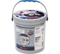 Bosch 100x PRO Stainless Steel and Metal Bonded Cutting Disc Long Life for Small Angle Grinders, Bore 22.23 mm (for Steel, Stainless steel, Ø 125 mm, Professional Accessory Small Angle Grinder)