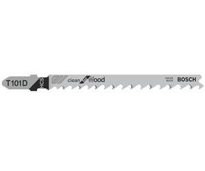 Bosch 100x T 101 D Clean for Wood Jigsaw Blades | for Softwood, Plywood, Length 100 mm, Professional Accessory Jigsaw