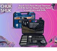 Bosch 103 Piece Titanium Professional Drilling & Screwdriving Bit Set 2608594070
