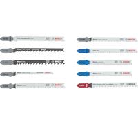Bosch 10x Multi Material Jigsaw Blade Set, 10 pcs (for Softwood, Steel Sheets, x mm,)