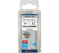 Bosch 2608585489, Pack of 10 4.7 x 47 x 80mm HSS-G Drill Bit DIN338