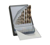 Bosch 10x PRO Stainless Steel HSS-Co Twist Drill Bit Set (for Steel, Stainless steel, Ø 1,0, 2,0, 3,0, 4,0, 5,0, 6,0, 7,0, 8,0, 9,0, 10,0 mm, Professional Accessory Rotary Drill/Drivers)