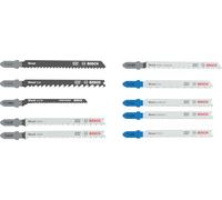 Bosch 10x Wood and Metal Jigsaw Blade Set, 10 pcs (for Softwood, Steel Sheets, x mm,)